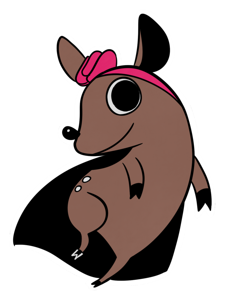 Madu, la mascota de Kimün: una pudú con un cintillo rosado